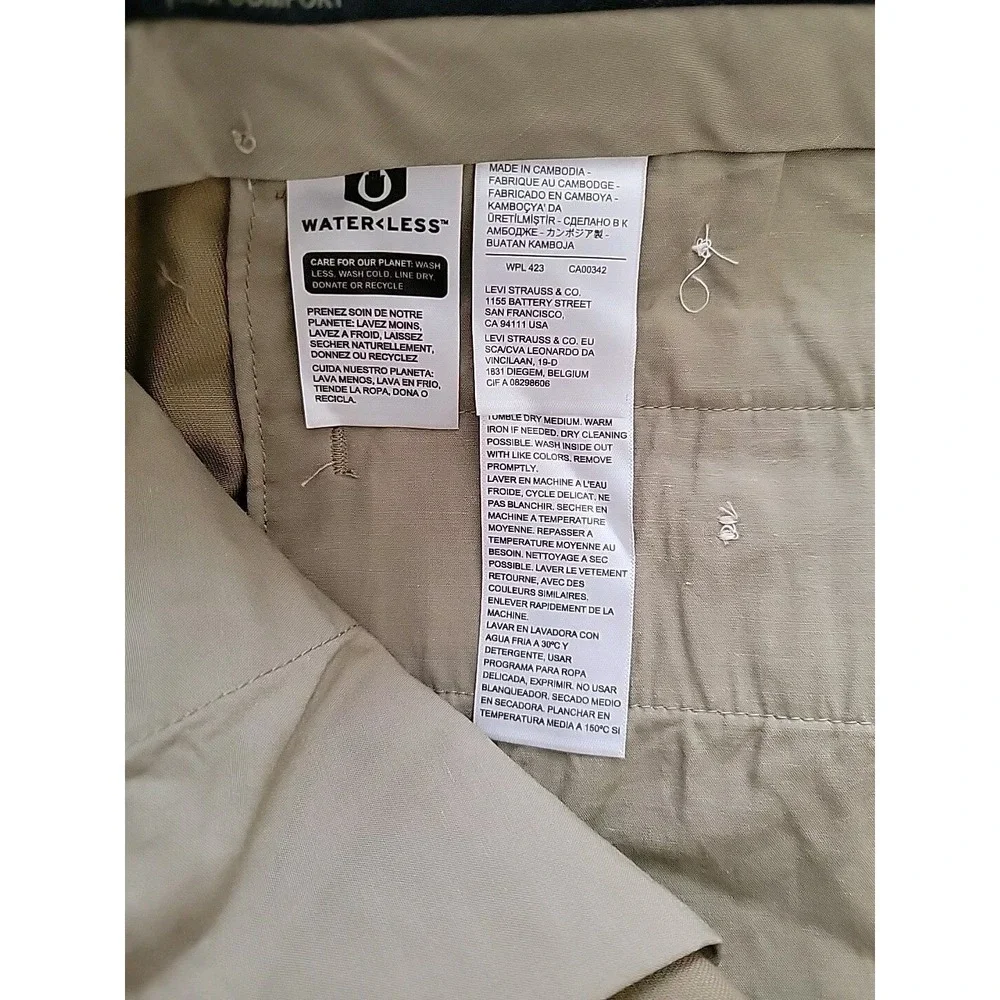 NEW Dockers Signature Khakis Pants 38x29 Slim Fit Flex Waistband Grip LuxStretch